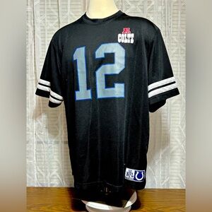 NFL Colts Black Jersey”12” LUCK on the back 30”L 25” p2p